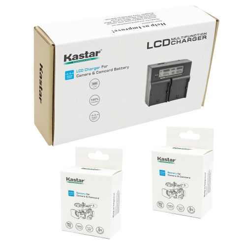  Kastar LCD Dual Smart Fast Charger & 2 x Battery for Panasonic CGR-DU14, CGA-DU14 and PV-GS31, PV-GS33,PV-GS34, PV-GS35, PV-GS39, PV-GS400, PV-GS500, PV-GS50, PV-GS50S, PV-GS55 Dig