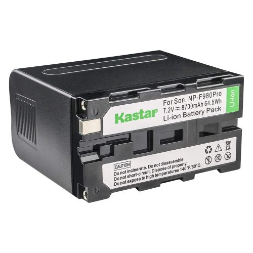  Kastar 2 Pack Battery and Dual Rapid Charger for Sony NP-F980 Pro NP-F960 NP-F960 NP-F750 NP-F550 NP-F330 NEX-EA50M NEX-FS100 NEX-FS700R NEX-FS700RH FDR-AX1 PXW-Z100 PXW-Z150 MPK-D