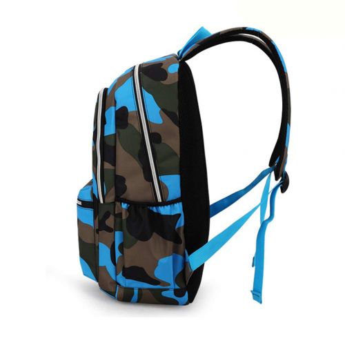  Kata School Backpack Elementary School Bags Casual Daypack Kids Bookbag for Boys and Girls (Camouflage Blue)