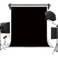 Kate 5ft×7ft Solid Black Backdrop Portrait Background for Photography Studio