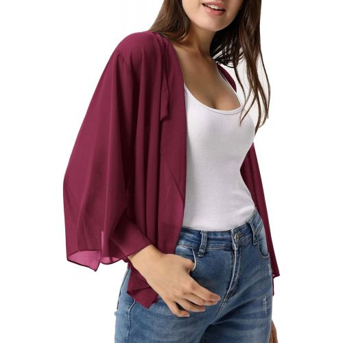  [아마존 핫딜]  [아마존핫딜]Kate Kasin Women Cardigans Summer Chiffon Loose Kimono Cardigan Capes Bolero Shrugs-XXL