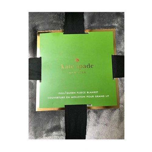 케이트 스페이드 뉴욕 Kate Spade New York FullQueen Fleece Blanket Dark Gray