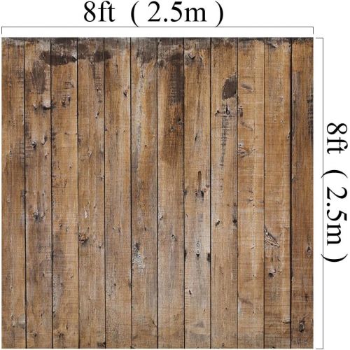  Kate 10x10ft Wood Panel Photography Backdrops Brown Wooden Background Photo