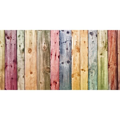  Kate 20x10ft Vintage Wood Photography Backdrops Colorful Wooden Wall Texture Background for Photo Booth