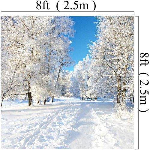  Kate 10x10ft Winter Backdrops for Photo Studio White Frozen Snow Background Photography for Wedding Shooting Backdrop