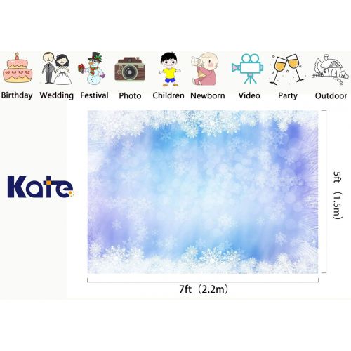  Kate 10x10ft Microfiber Material Bokeh Winter Photography Backdrops Snowflake Background for Baby Photo Shooting