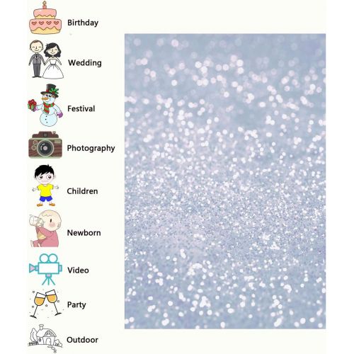  Kate 10x20ft Silver Photography Backdrops Glitter Shining Background for Shooting