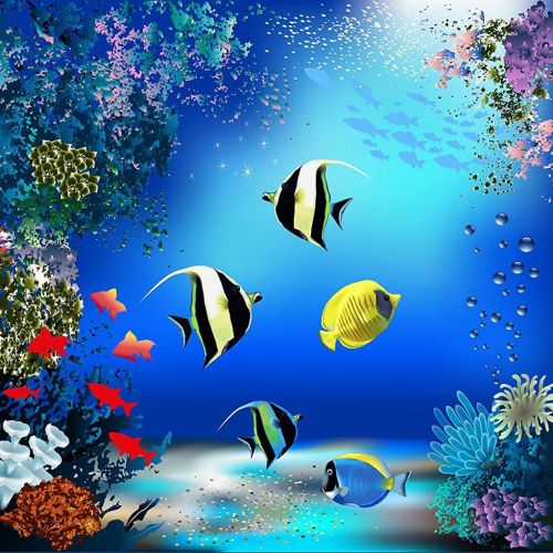  Kate 10x10ft Under Sea Photography Backdrops Summer Colorful Fairytale World Photo Background for Birthday Party