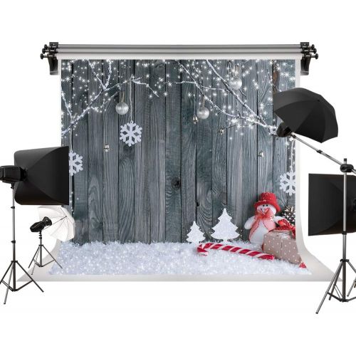  Kate Holiday Christmas Background Photography Wood Wall No Wrinkle Seamless Cotton Bokeh Backdrops Photography Studio Christmas Backdrops 20x10ft(6x3m)