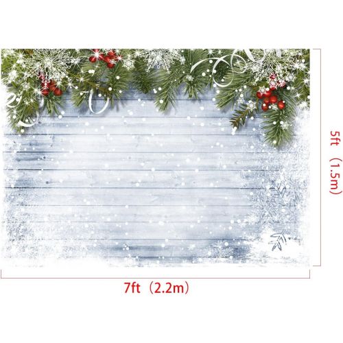  Kate 7x5ft Christmas Photography Backdrops for Photographers Wood Wall Backdrop White Snow Photo Background