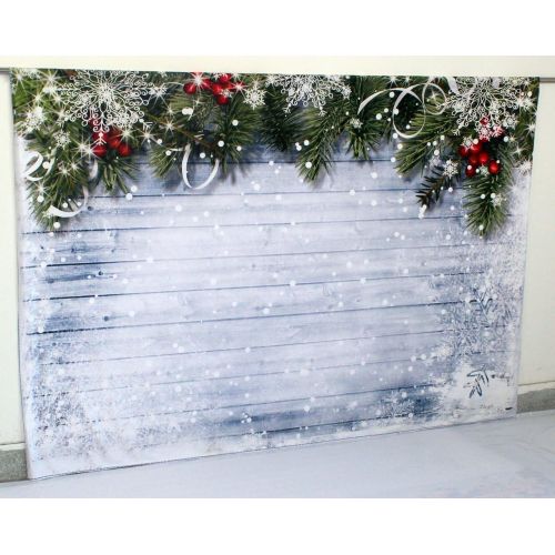  Kate 7x5ft Christmas Photography Backdrops for Photographers Wood Wall Backdrop White Snow Photo Background