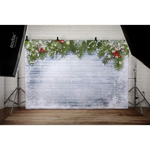  Kate 7x5ft Christmas Photography Backdrops for Photographers Wood Wall Backdrop White Snow Photo Background