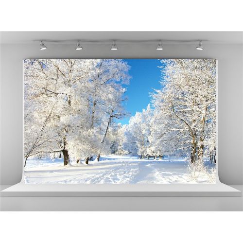  Kate 20x10ft Winter Backdrops for Photo Studio White Frozen Snow Background Photography for Wedding Shooting Backdrop