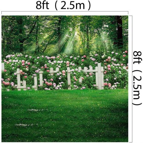  Kate 10x10ft Spring Photography Backdrops Family Garden Pink Flowers Photo Background for Wedding Shooting