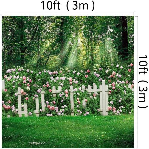  Kate 10x10ft Spring Photography Backdrops Family Garden Pink Flowers Photo Background for Wedding Shooting