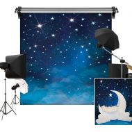 Kate 5x7ft Evening Blue Sky Photography Backdrops Universe Background Stars Night Sky Fantasy Backdrop Stars Background for Children Birthday Photo Studio