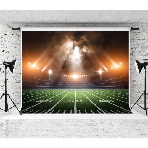  Kate 7x5ft Football Field Photography Backdrop Spotlights Customized Background for Photo Studio Props