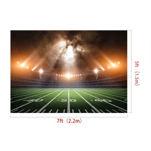  Kate 7x5ft Football Field Photography Backdrop Spotlights Customized Background for Photo Studio Props