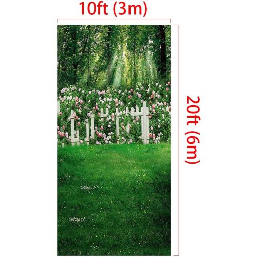  Kate 10x20ft Spring Photography Backdrops Family Garden Pink Flowers Photo Background for Wedding Shooting