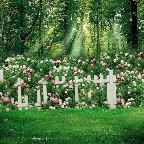  Kate 10x20ft Spring Photography Backdrops Family Garden Pink Flowers Photo Background for Wedding Shooting