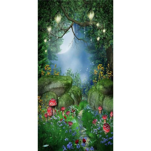  Kate Fairytale Photography Backdrops Dreamlike Forest Background Lighting Red Mushroom Photo Booth Backdrop Video 10x10ft