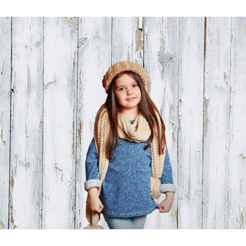  Kate 10x10ft White Wood Wall Photography Backdrops Faux Texture Background for Children