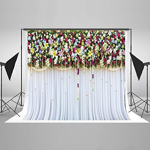  Kate 10ft(W) x10ft(H) White Curtain Backdrop Wedding Ceremony Photography Background Birthday Photo Booth Props for Bridal Shower Cotton Cloth Seamless No Wrinkle and Upgrade