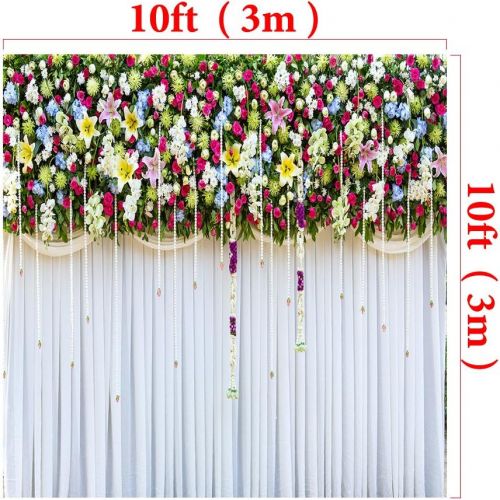  Kate 10ft(W) x10ft(H) White Curtain Backdrop Wedding Ceremony Photography Background Birthday Photo Booth Props for Bridal Shower Cotton Cloth Seamless No Wrinkle and Upgrade