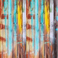 Kate 10x10ft Vintage Wood Wall Photography Backdrops Colorful Graffiti Background for Shooting