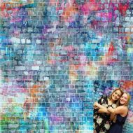 Kate Brick Wall Photography Backdrops Colorful Painting Graffiti Backdrop for Birthday 20x10ft