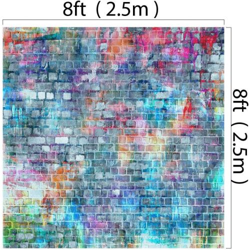  Kate Brick Wall Photography Backdrops Colorful Painting Graffiti Backdrop for Birthday 20x10ft