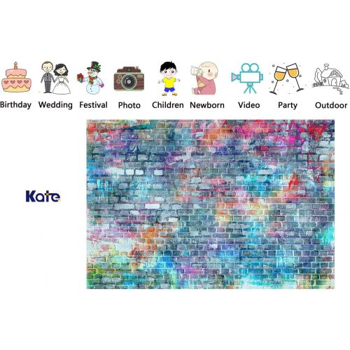  Kate Brick Wall Photography Backdrops Colorful Painting Graffiti Backdrop for Birthday 20x10ft