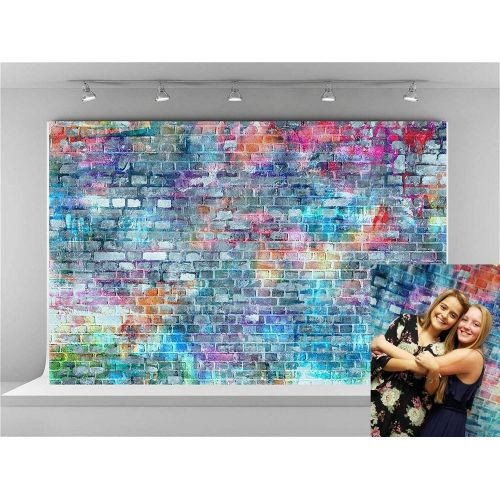  Kate Brick Wall Photography Backdrops Colorful Painting Graffiti Backdrop for Birthday 20x10ft