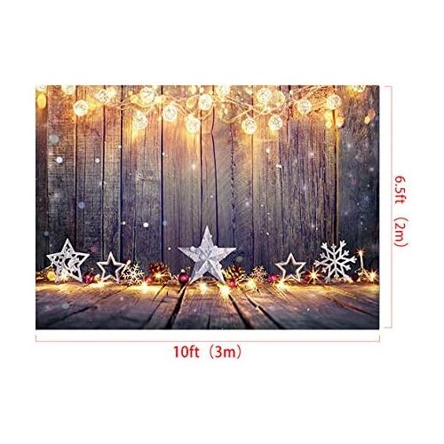  Kate Holiday Christmas Backdrops Wood Backgrounds Bokeh Stars Backdrop Christmas Photo Photogrphy Studio 10x10ft(3x3m)