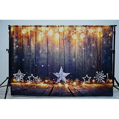  Kate Holiday Christmas Backdrops Wood Backgrounds Bokeh Stars Backdrop Christmas Photo Photogrphy Studio 10x10ft(3x3m)