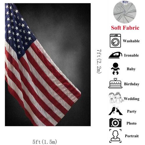  Kate 10x10ft Black Photography Backdrops American Flag Background for July 4th Independence Day Photo Studio