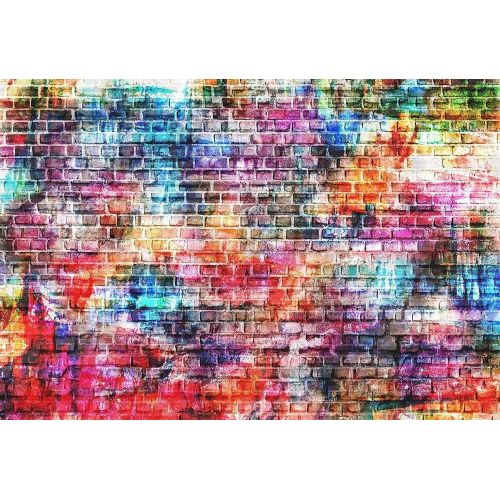  Kate 10x10ft Pink Brick Wall Photography Backdrops Painting Graffiti Background Photo