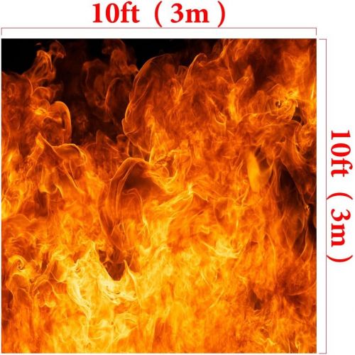  Kate 10x10ft Fire Backdrop Photography Backdrops for Photographers Flame Party Decoration Backgrounds Studio Photo Prop