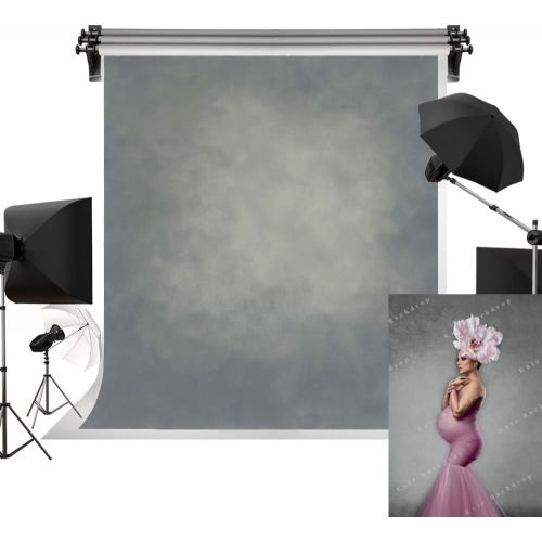  Kate 5x7ft1.5x2.2m(W:1.5m H:2.2m) Black Photo Studio Backdrop Retro Solid Black Backdrops Digital Printing Greenish Background Hazy Wedding Studio Photography