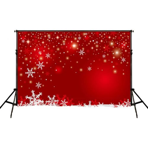  Kate 10x10ft Chirstmas Day Background Snowflake Backdrop Booth Props Red Wall Backdrops