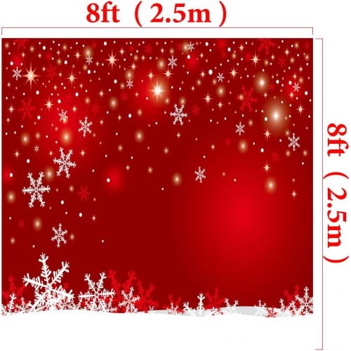  Kate 10x10ft Chirstmas Day Background Snowflake Backdrop Booth Props Red Wall Backdrops