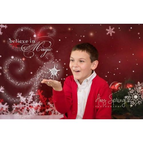  Kate 10x10ft Chirstmas Day Background Snowflake Backdrop Booth Props Red Wall Backdrops