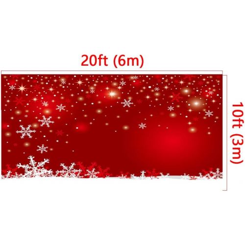  Kate 10x10ft Chirstmas Day Background Snowflake Backdrop Booth Props Red Wall Backdrops