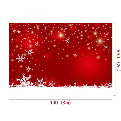 Kate 10x10ft Chirstmas Day Background Snowflake Backdrop Booth Props Red Wall Backdrops