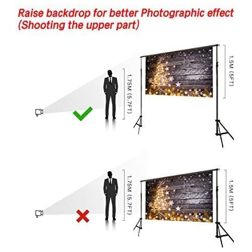  Kate 10ft(W) x10ft(H) Backdrops Backgrounds for Photography Wood Background Microfiber Backdrop for Snowflakes(Suit for Photography)