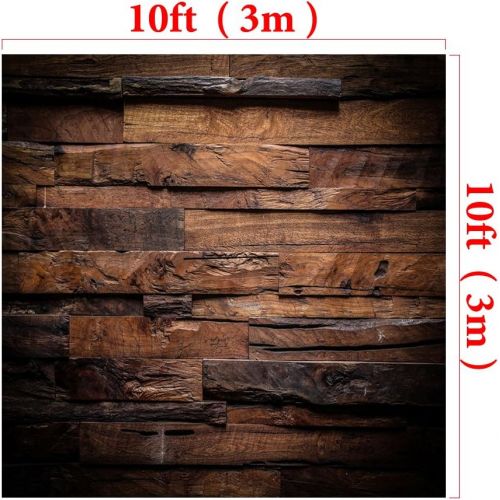  Kate 10x10ft Brown Wood Backdrop for Photography Customized Vintage Background for Photo Studio Props