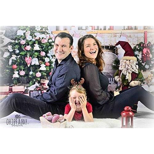  Kate 10x10ft Christmas Backdrop Fireplace Christmas Tree Backdrops Party Decoration Background