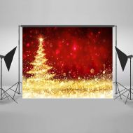 Kate 10ft(W) x10ft(H) Christmas Photography Backdrops Microfiber Gold Glitter Red Xmas Backdrop