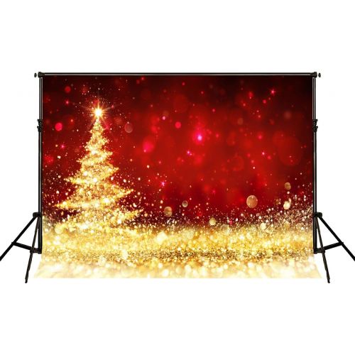  Kate 10ft(W) x10ft(H) Christmas Photography Backdrops Microfiber Gold Glitter Red Xmas Backdrop