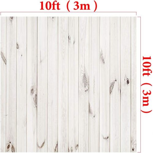  Kate 10x10ft White Wood Backdrop for Photography Gray White Wood Photo Background for Studio Props